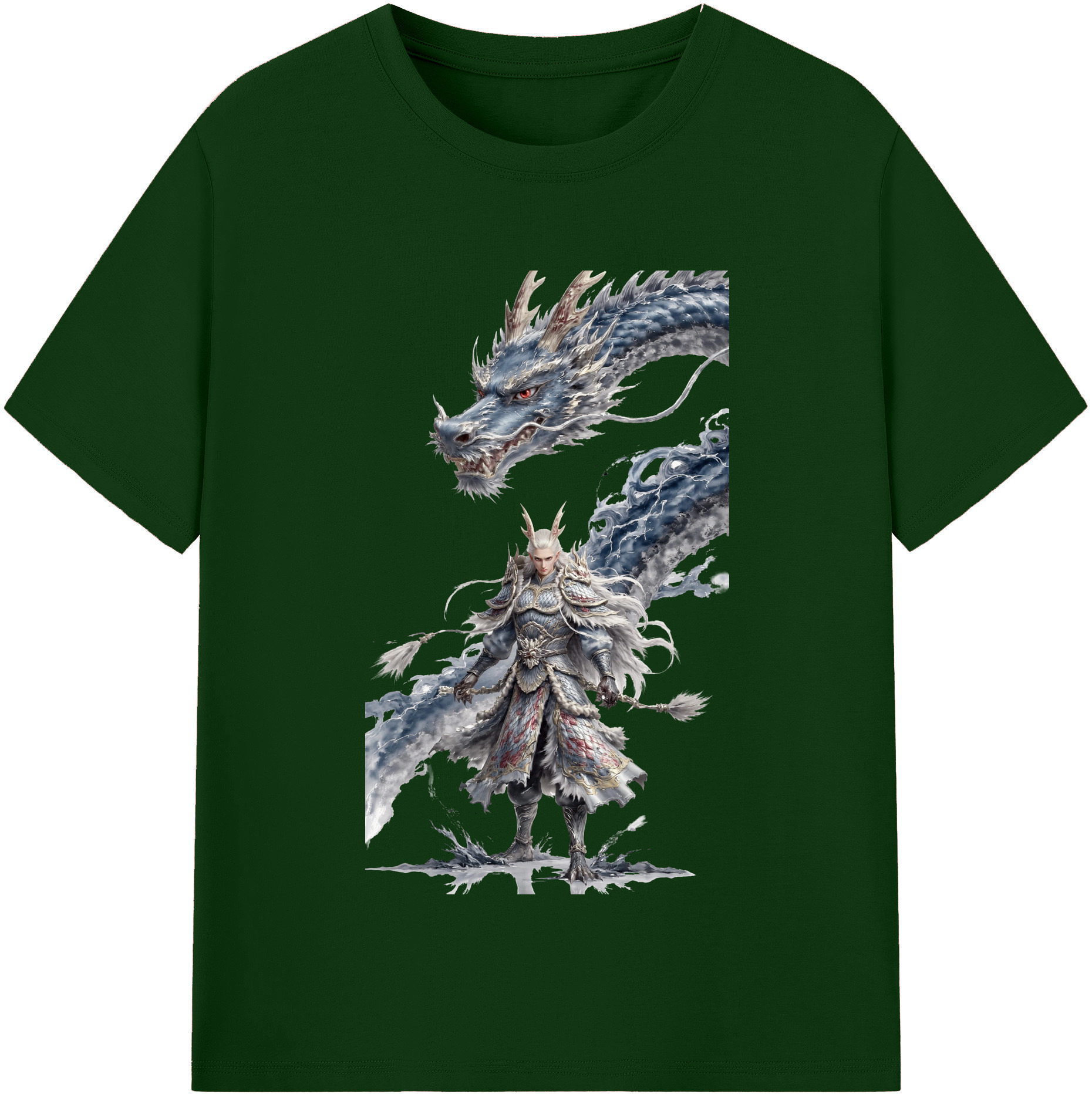 （画像用） Ne Zha 2 ナタ 魔童の大暴れ 綿100％半袖Tシャツ（フロントプリント）